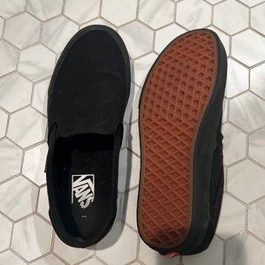 Women’s size 8 black slip on vans